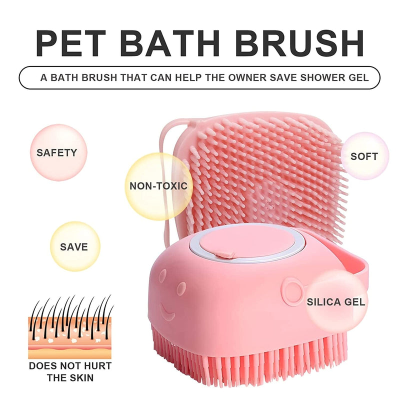 Pet Bath Brush Dog Scrubber | Blue