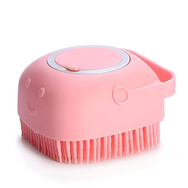 Pet Bath Brush Dog Scrubber Pet Supplies Pink - DailySale