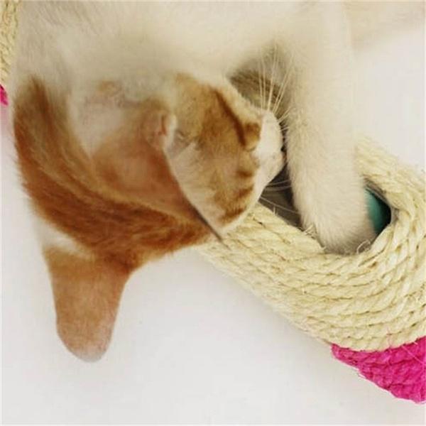 Pet Cat Rolling Sisal Scratching Post Trapped With 3 Ball Training Novely Toy Pet Supplies - DailySale