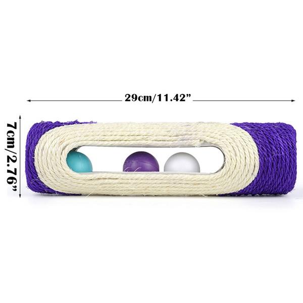 Pet Cat Rolling Sisal Scratching Post Trapped With 3 Ball Training Novely Toy Pet Supplies - DailySale