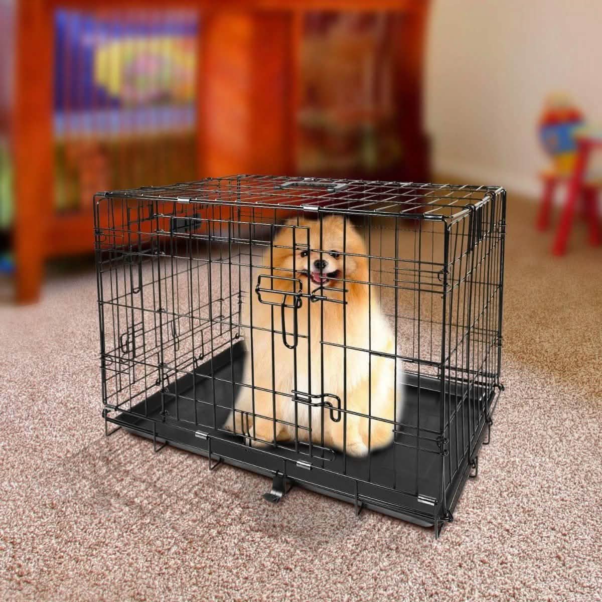 Pet Crates Folding Metal - Assorted Sizes Pet Supplies - DailySale