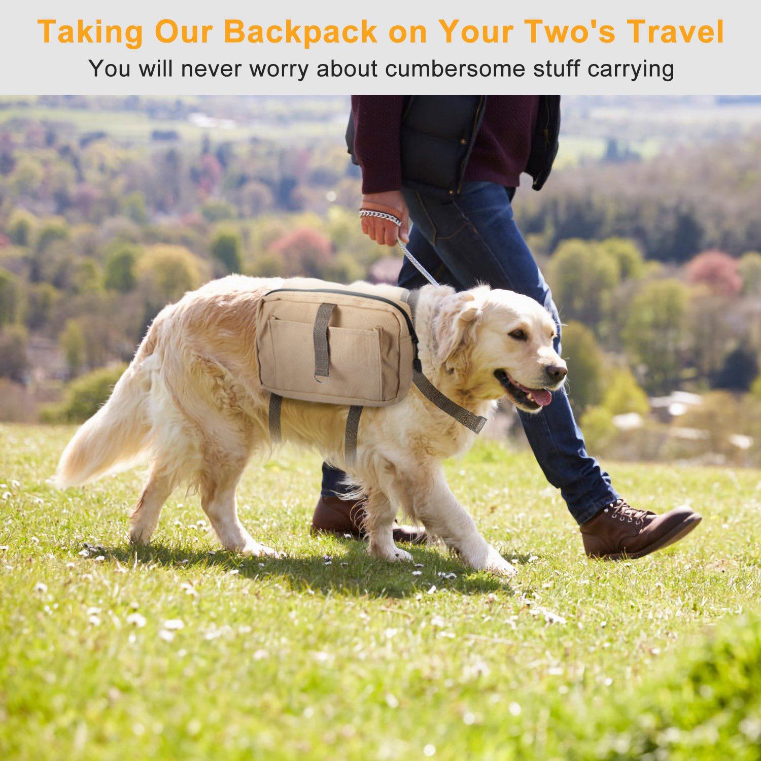 Pet Dog Backpack Hound Hiking Camping Saddle Bag Pet Supplies - DailySale