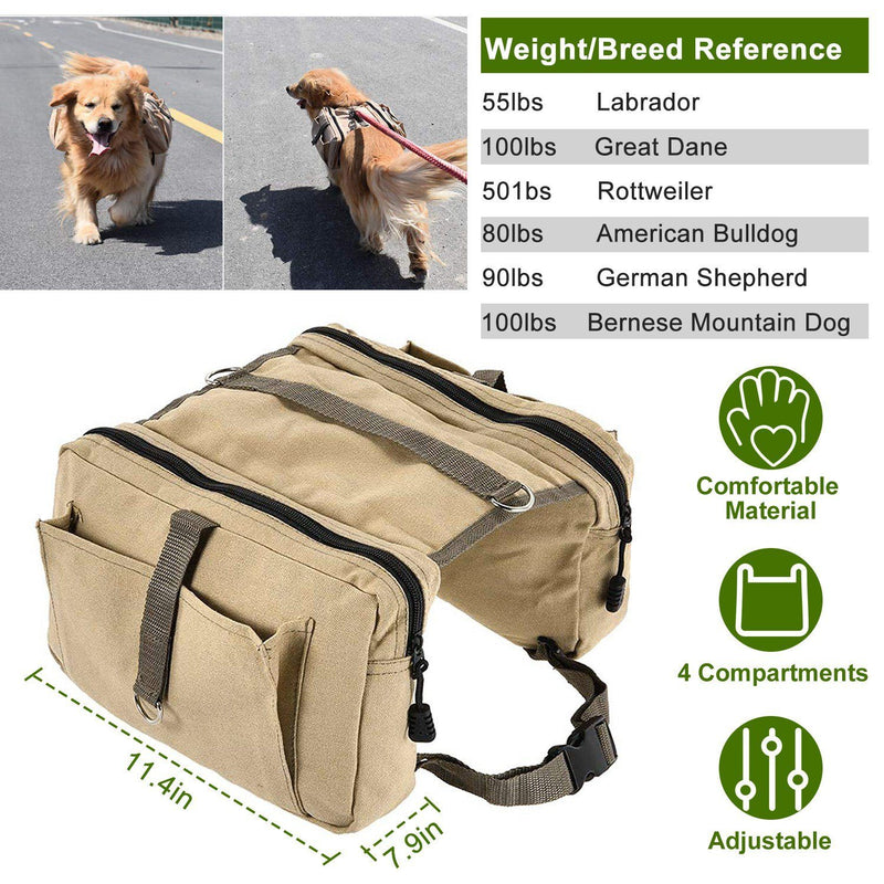 Pet Dog Backpack Hound Hiking Camping Saddle Bag Pet Supplies - DailySale