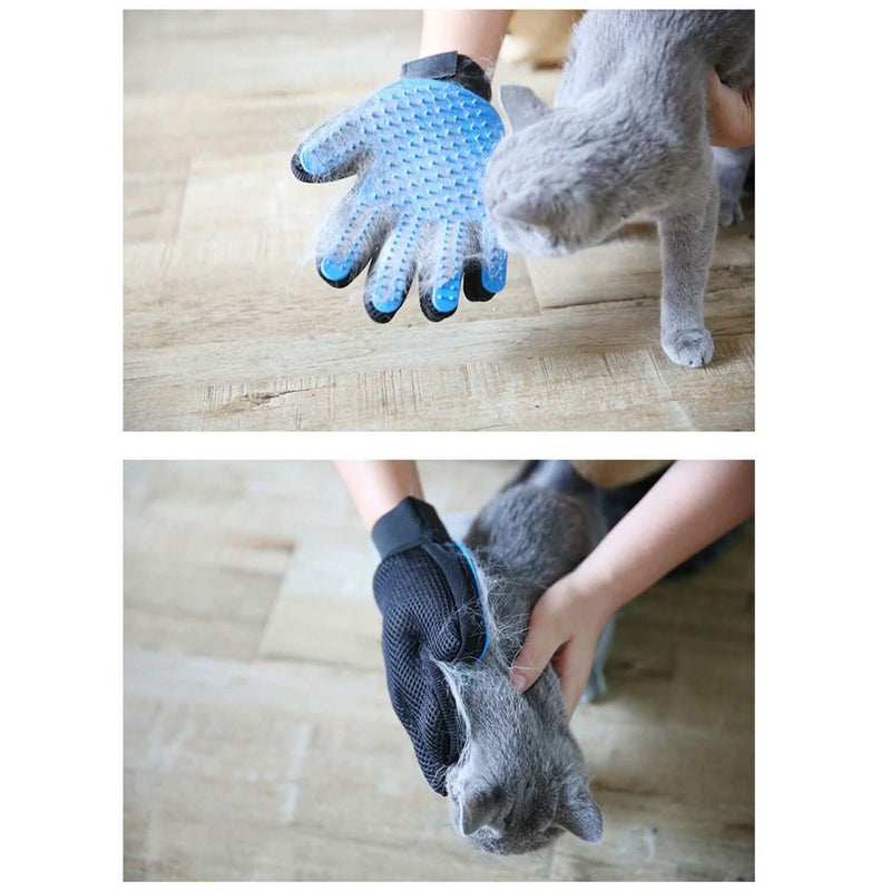 Pet Hair Brush Dog Cat Comb Gloves Grooming Remover Mitt Fur Massage DeShedding Pet Supplies - DailySale