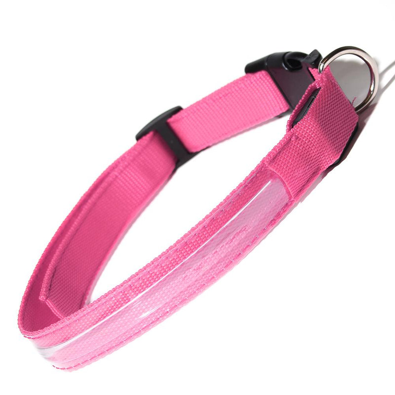 Pet LED Collar Pet Supplies M Pink - DailySale