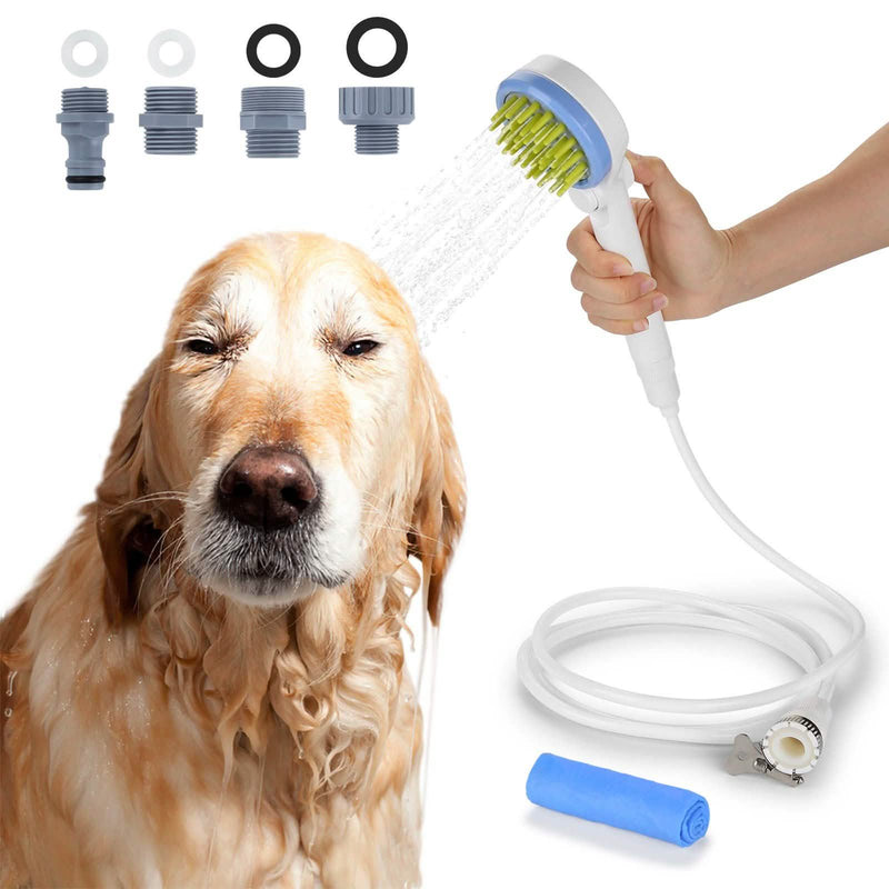 Pet Massage Shower Sprayer with Towel Pet Supplies - DailySale