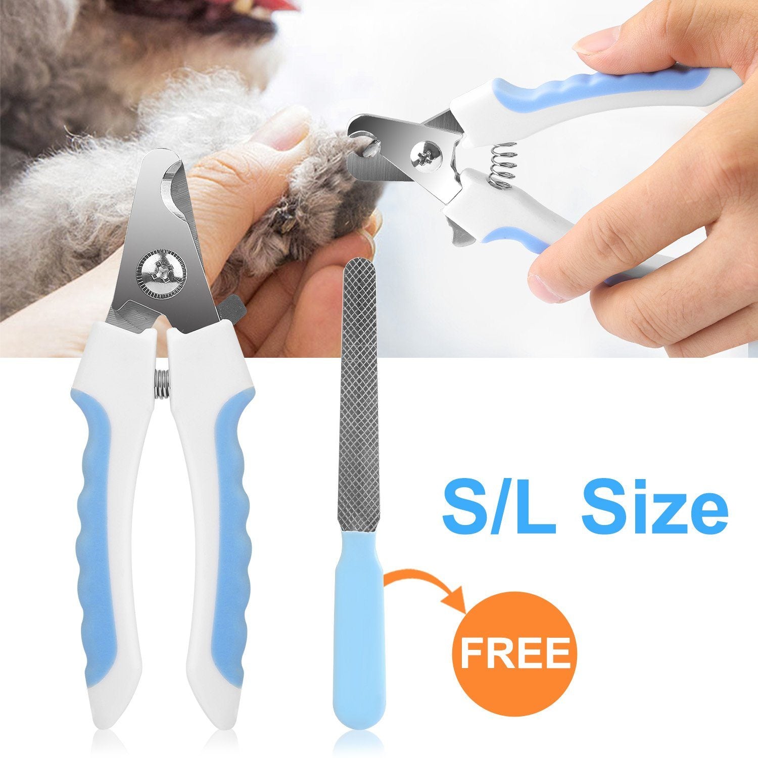 Pet Nail Toe Stainless Steel Trimmer with Nail File Pet Supplies - DailySale