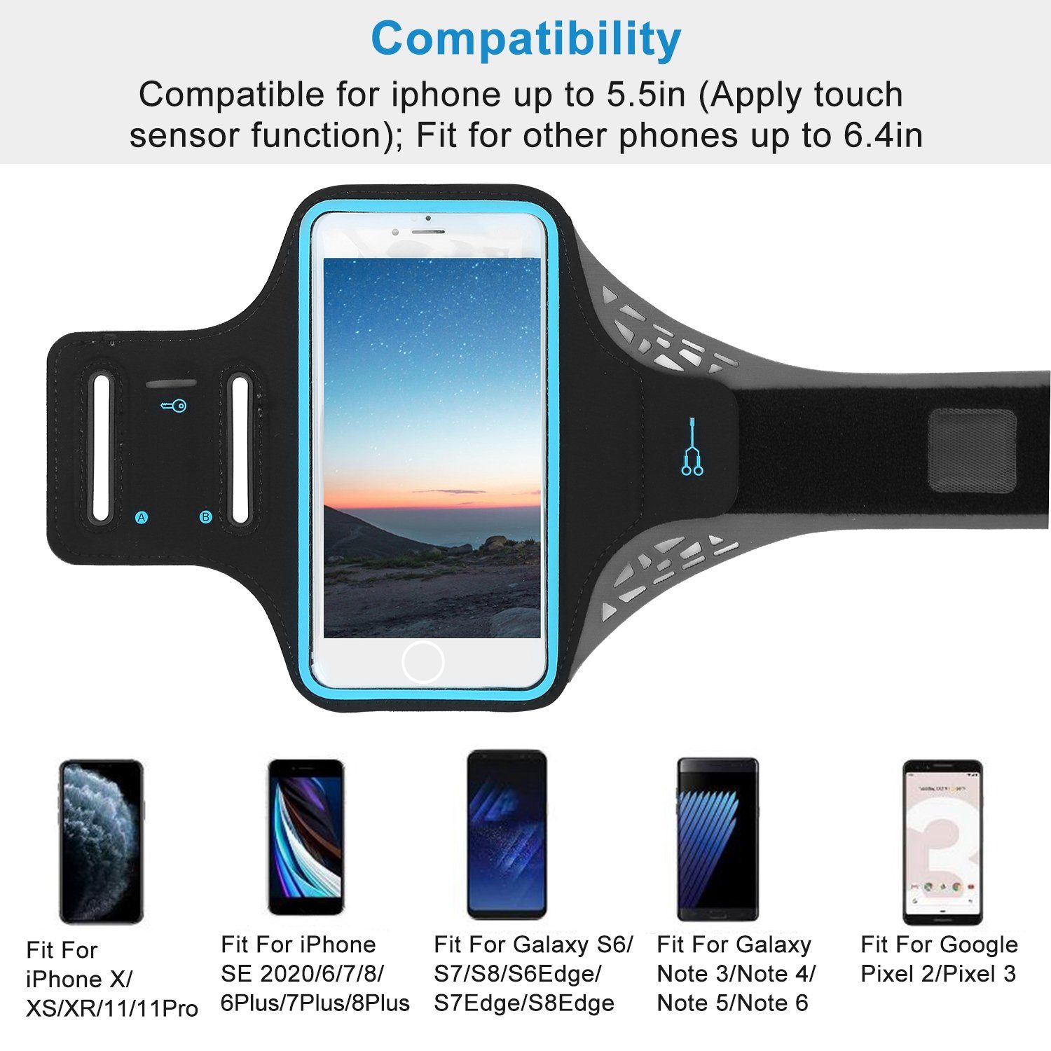 Phone Armband Case Sweat Resistant Mobile Accessories - DailySale