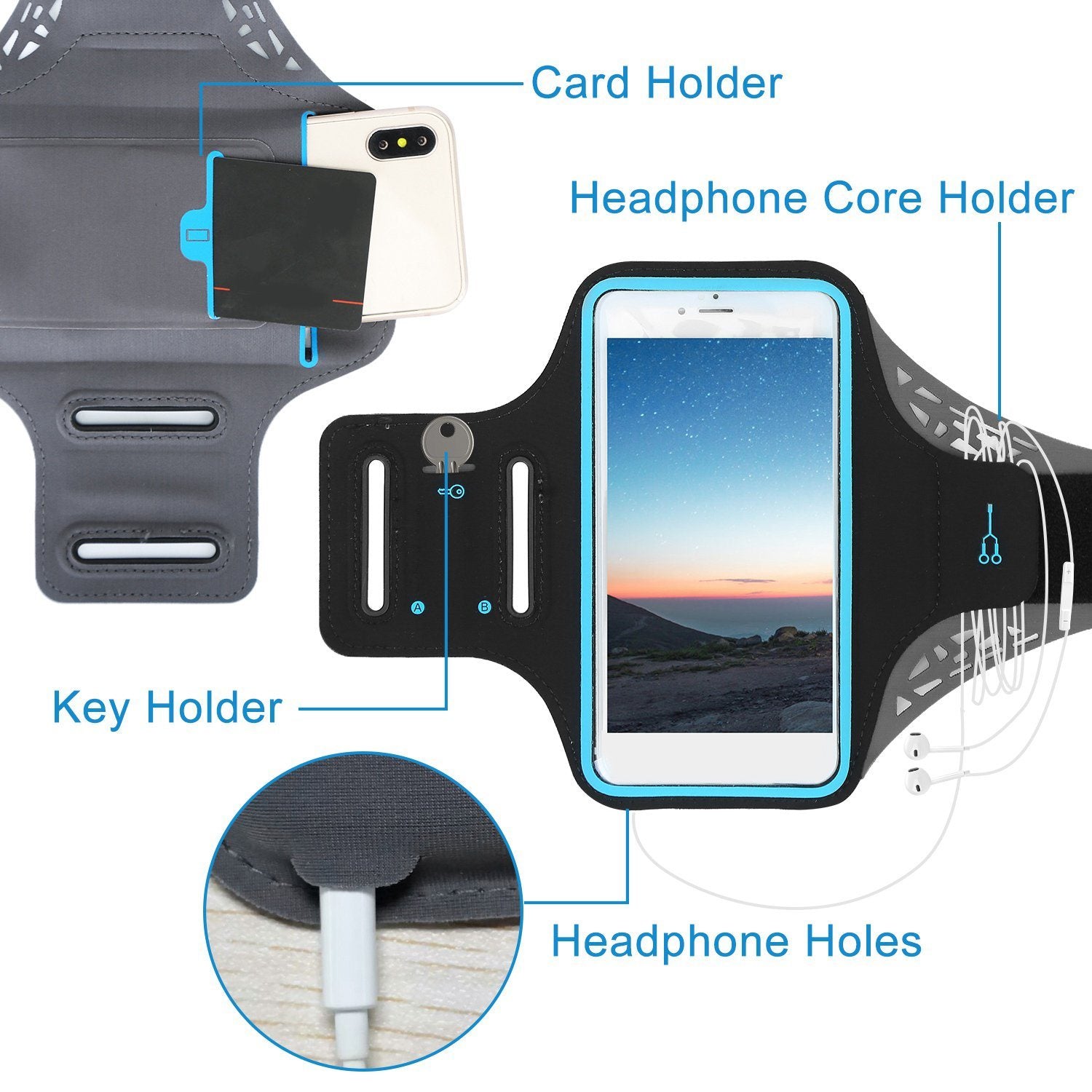 Phone Armband Case Sweat Resistant Mobile Accessories - DailySale