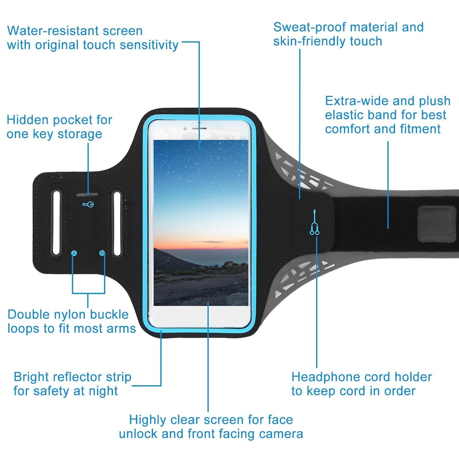 Phone Armband Case Sweat Resistant Mobile Accessories - DailySale