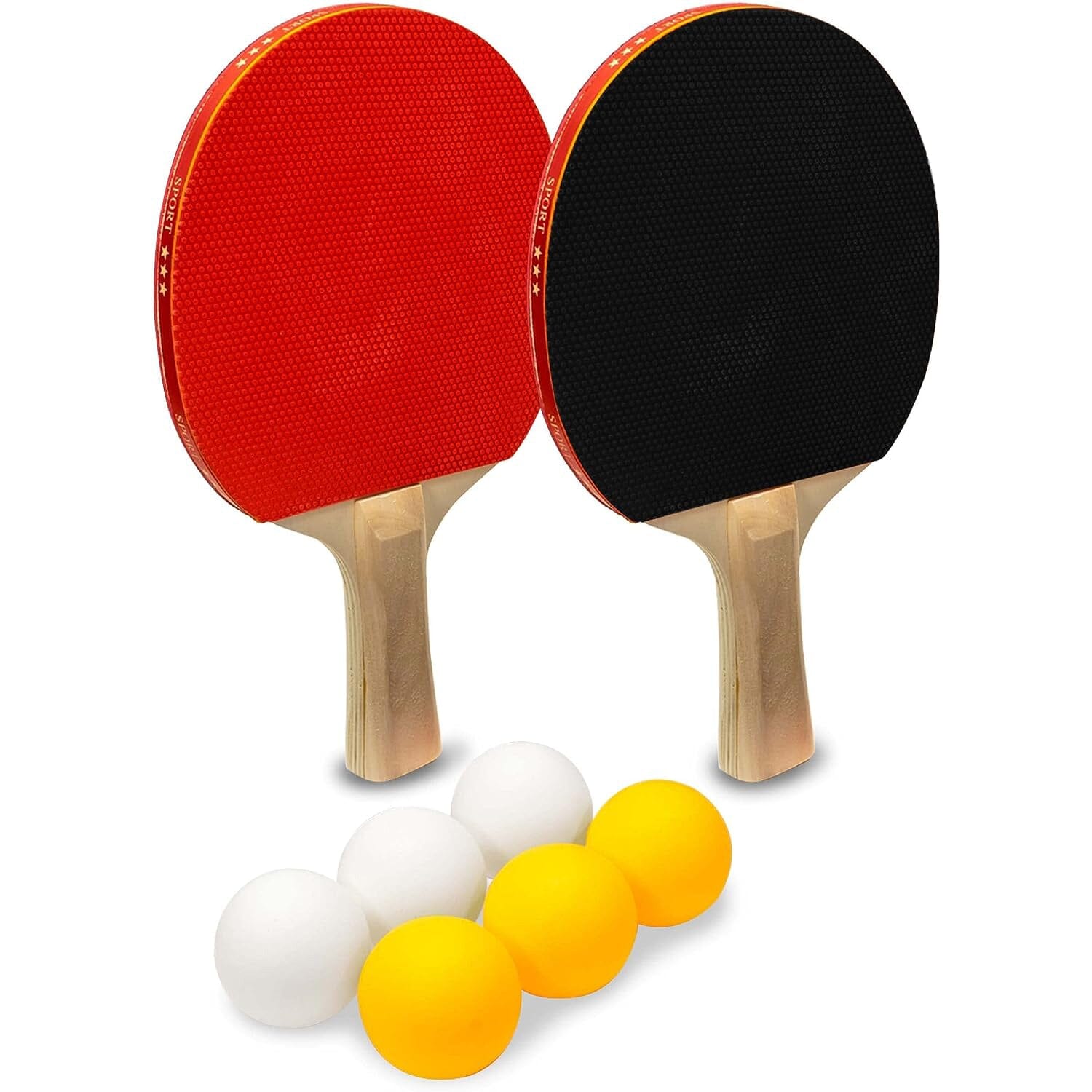 Ping Pong Set with 4 Paddles & Net for Any Table Sports & Outdoors - DailySale