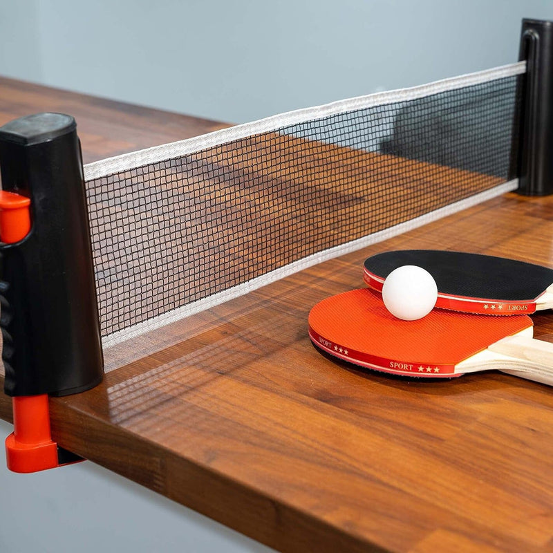 Ping Pong Set with 4 Paddles & Net for Any Table Sports & Outdoors - DailySale