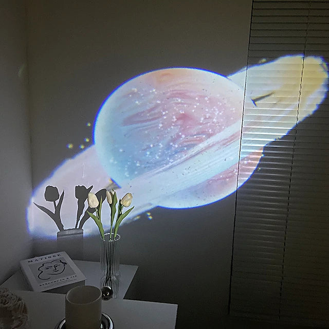 Planet Moon Projection Lamp Galaxy Light Indoor Lighting - DailySale
