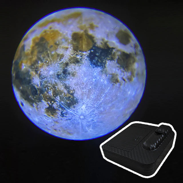 Planet Moon Projection Lamp Galaxy Light Indoor Lighting - DailySale