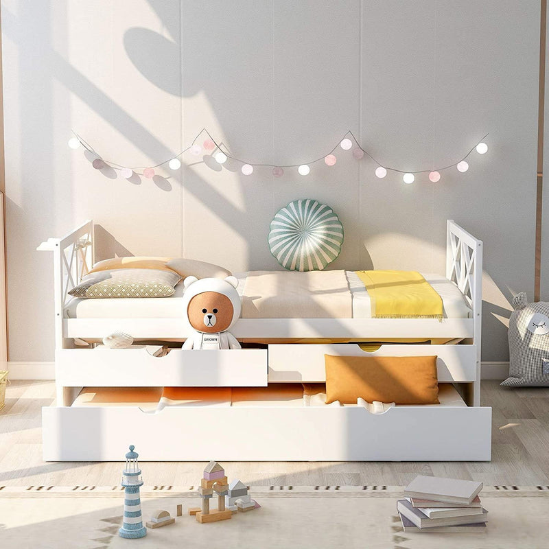 Platform Storage Bed with Trundle Furniture & Decor - DailySale