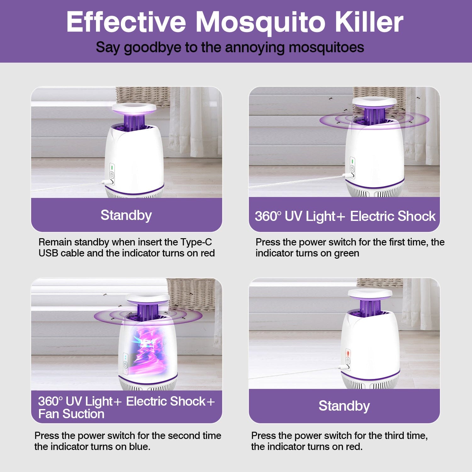 Plug-in Mosquito Zapper Max 10 with 3 Modes Pest Control - DailySale