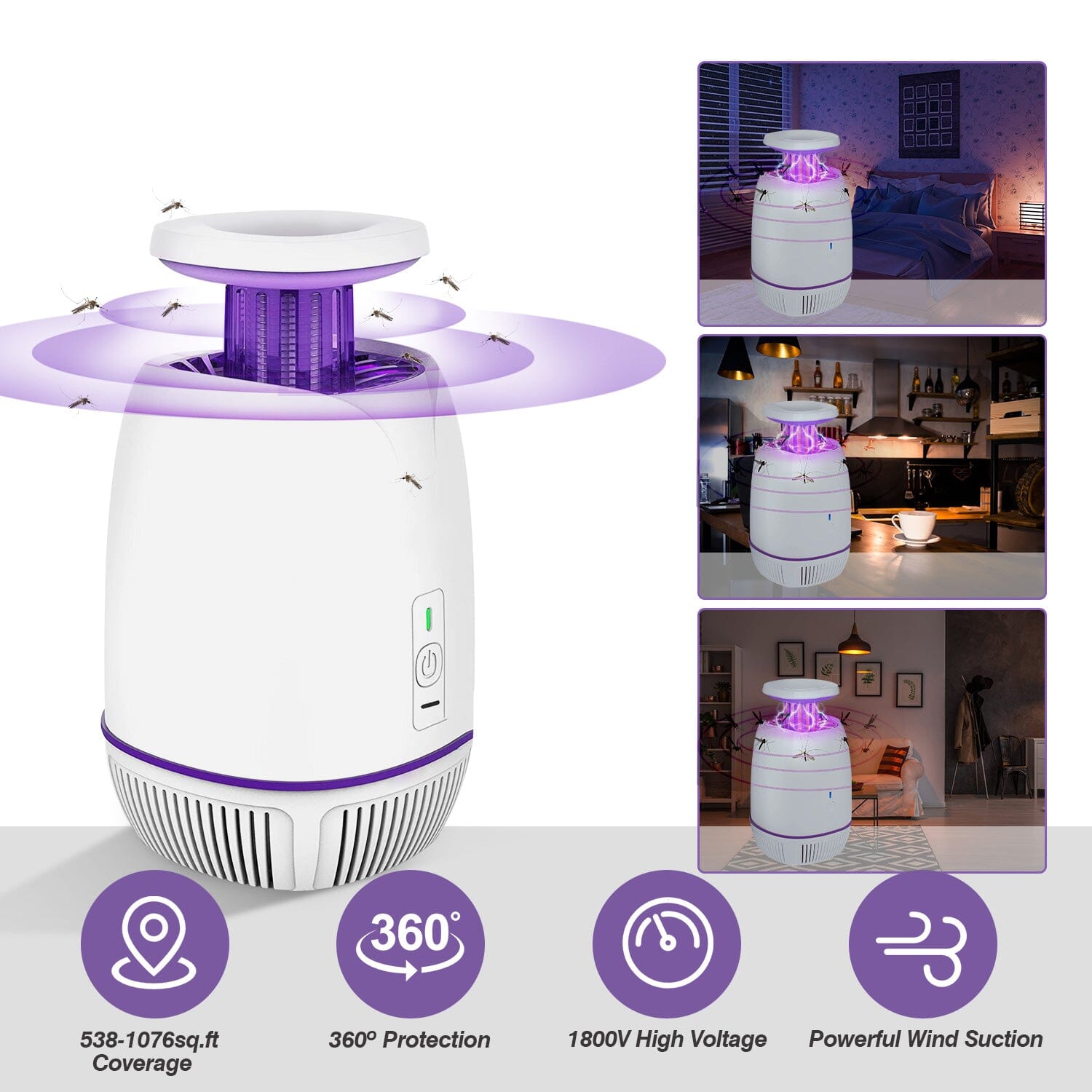 Plug-in Mosquito Zapper Max 10 with 3 Modes Pest Control - DailySale