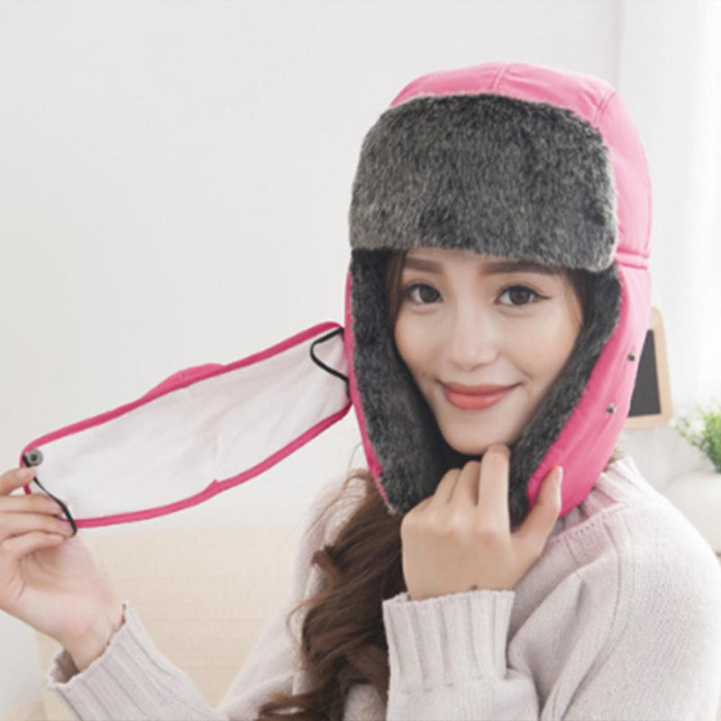 Polar Fleece Hat with Removable Face Mask Women's Accessories - DailySale