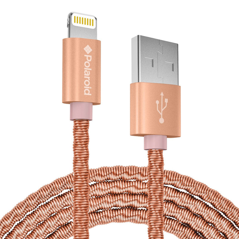 Polaroid Apple Certified 5 Ft. Lightning Cable Mobile Accessories Rose Gold - DailySale