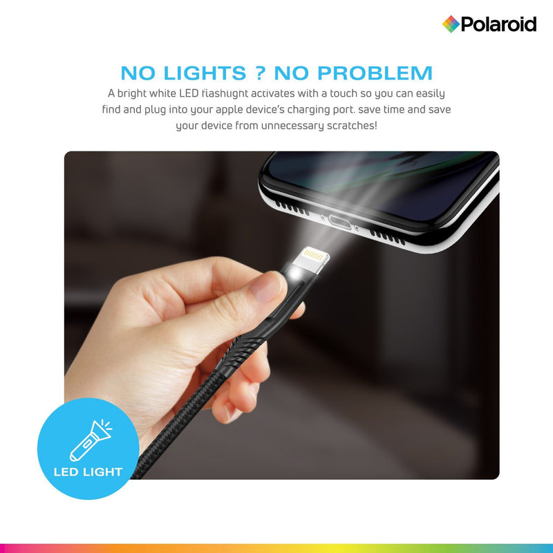 Polaroid Apple MFi Certified 5 Ft. Lightning Cable Mobile Accessories - DailySale