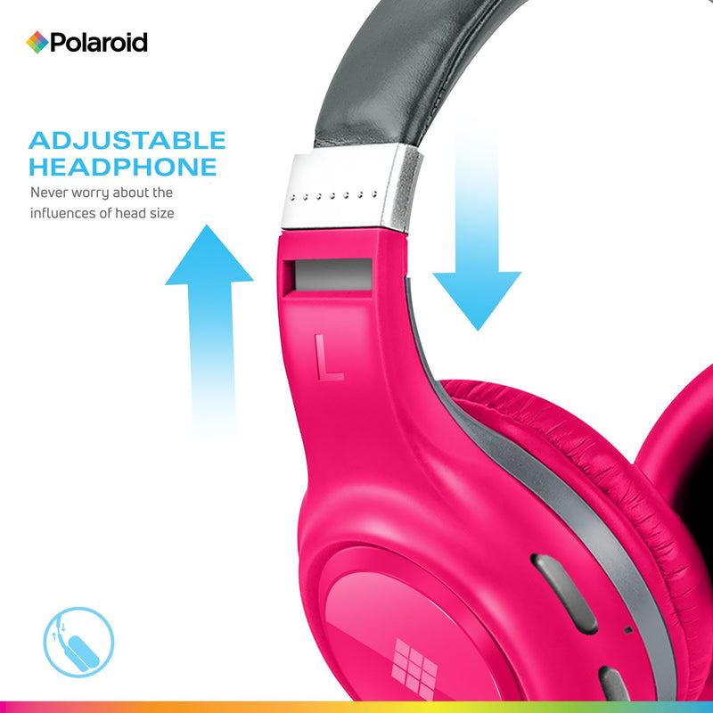 Polaroid Bluetooth Wireless Headphones - Dynamic Stereo Headset with Microphone