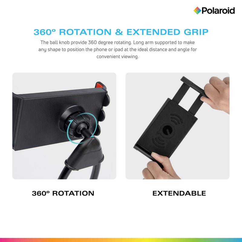 Polaroid Gooseneck Phone Holder, Flexible Hands Free Smartphone Mount Mobile Accessories - DailySale