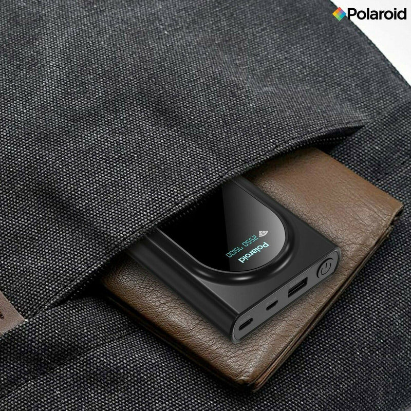 Polaroid Portable Wireless Power Bank - 10000mAh, USB Charging, Digital Display Mobile Accessories - DailySale