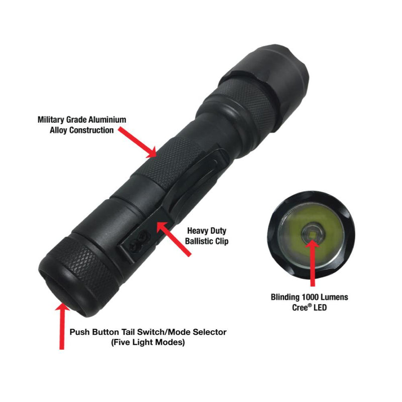 Police Force Tactical Ultra-Lite L2 LED Flashlight Sports & Outdoors - DailySale