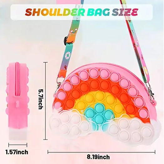 Pop Fidget Toys Rainbow Shoulder Bag Toys & Games - DailySale