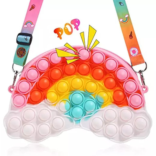 Pop Fidget Toys Rainbow Shoulder Bag Toys & Games - DailySale
