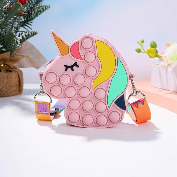 Pop Fidget Toys Shoulder Bag Bags & Travel Pink - DailySale