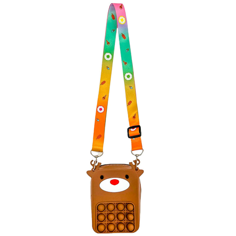 Pop-it Bubble Fidget Handbag for Kids Toys & Games Brown Bear - DailySale