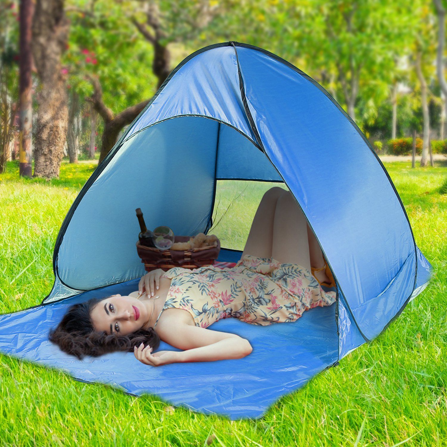 Pop Up Beach Tent Sun Shade Shelter Sports & Outdoors - DailySale