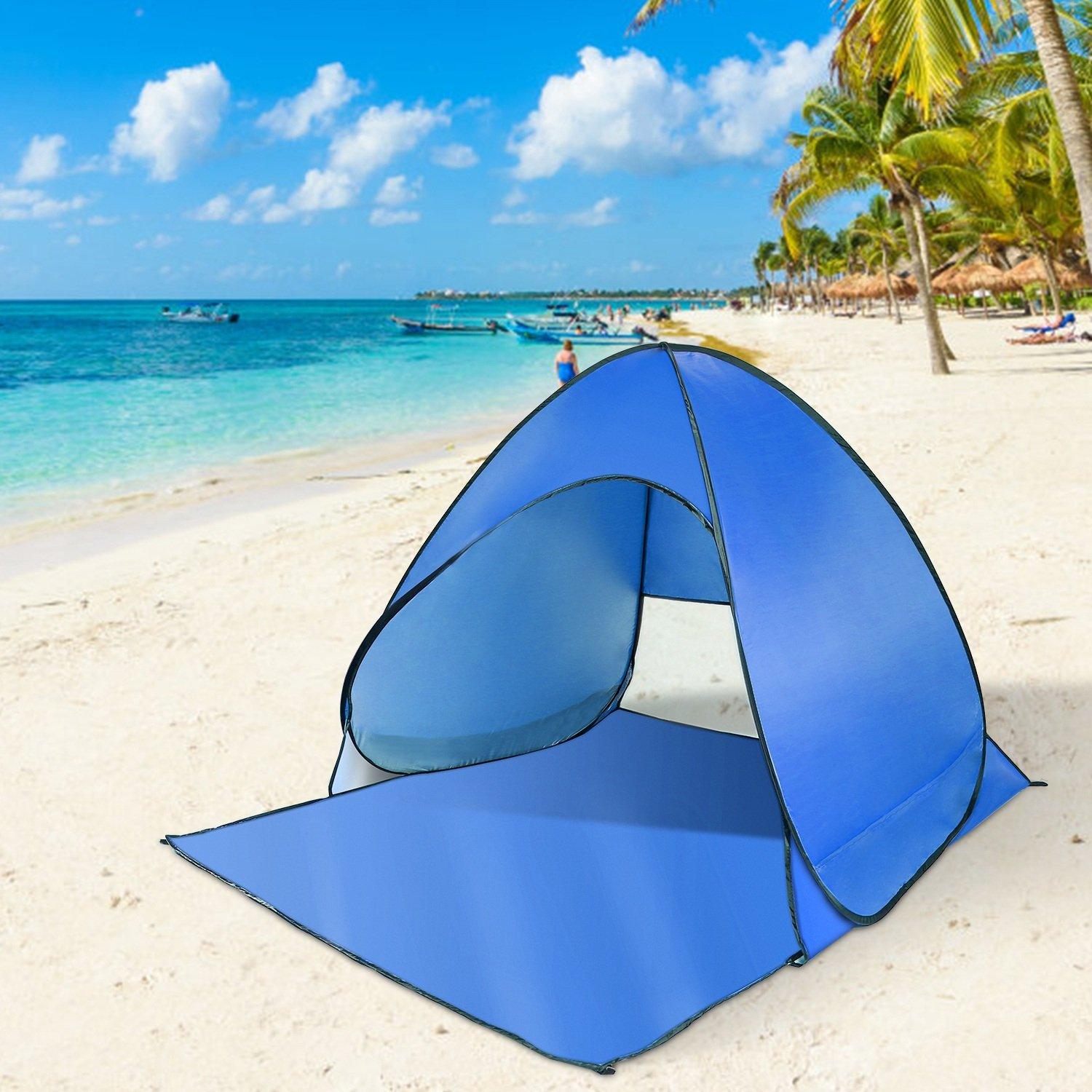 Pop Up Beach Tent Sun Shade Shelter Sports & Outdoors - DailySale