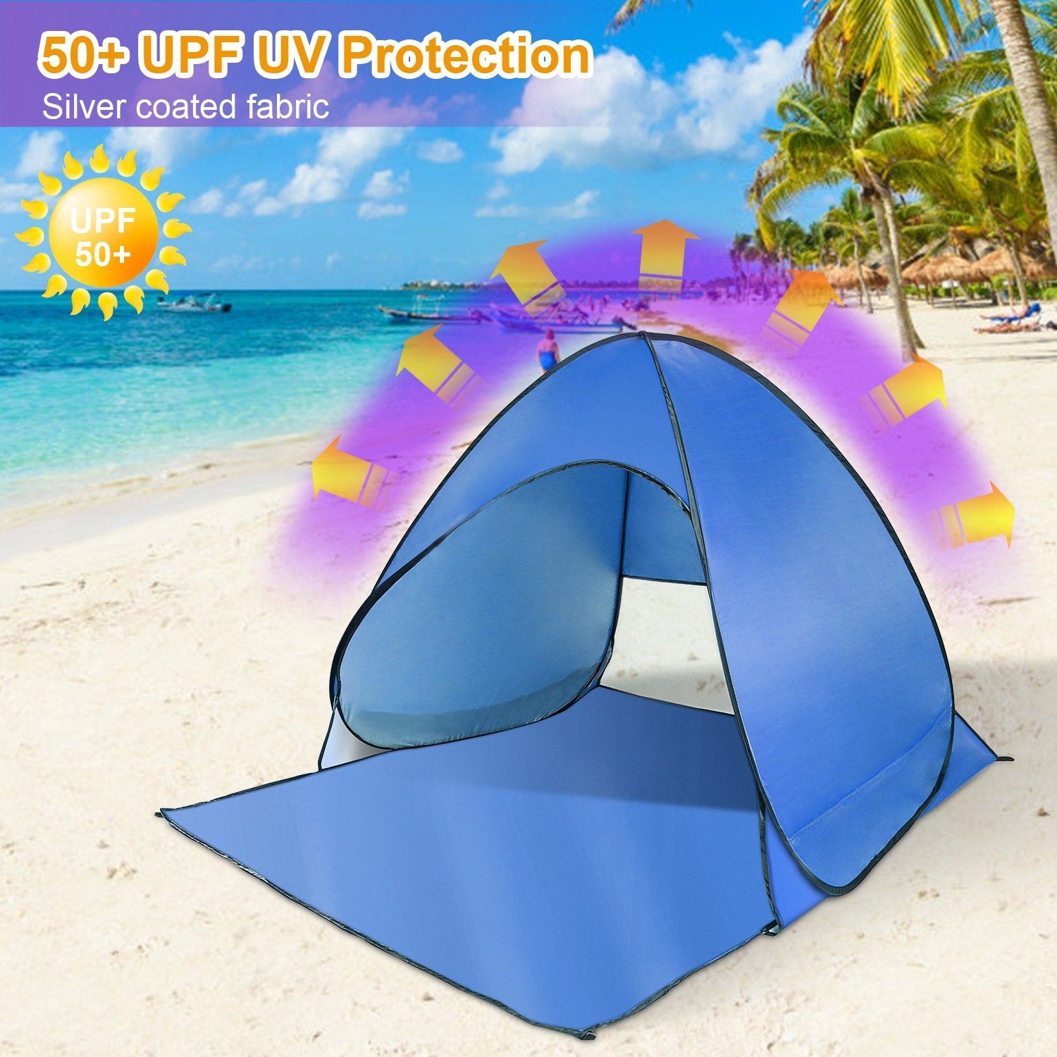 Pop Up Beach Tent Sun Shade Shelter Sports & Outdoors - DailySale