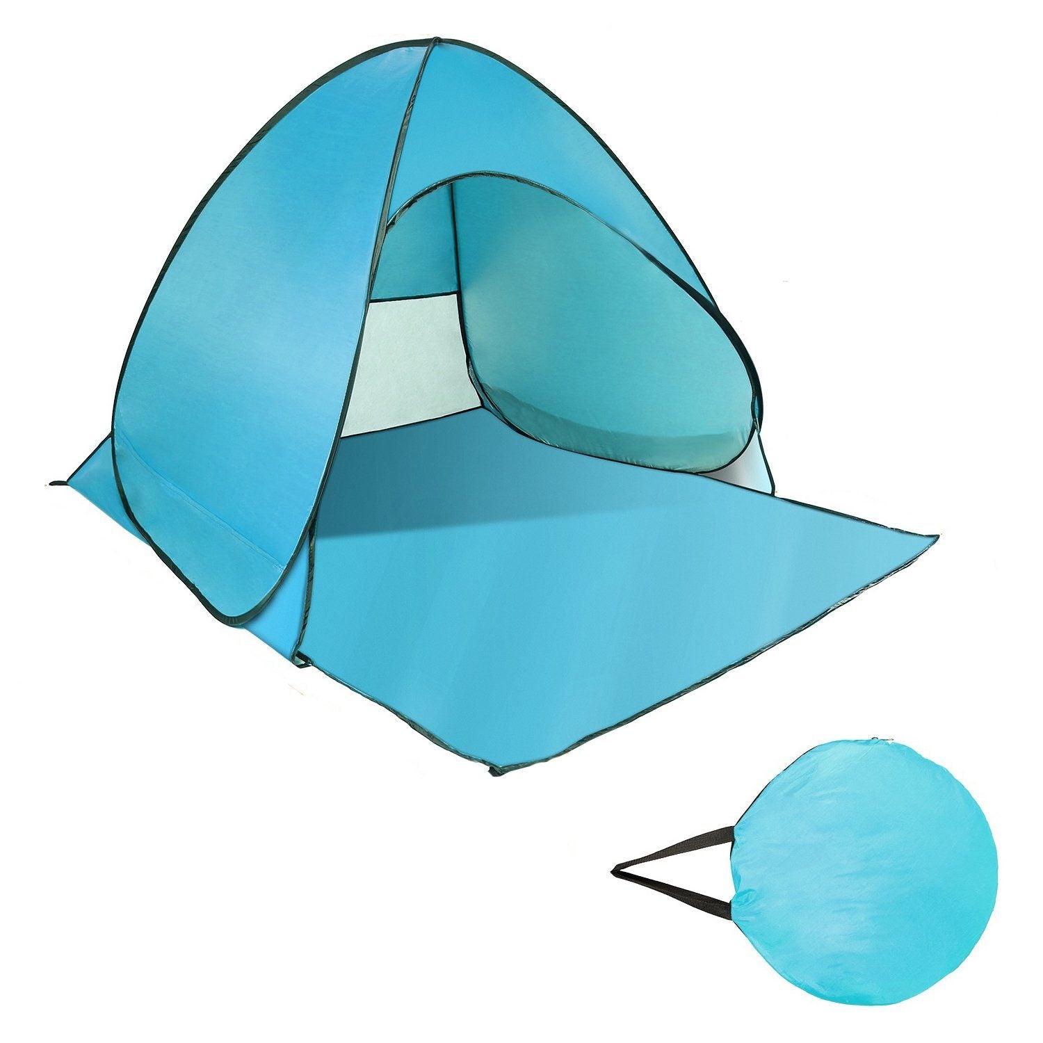 Pop Up Beach Tent Sun Shade Shelter Sports & Outdoors Green - DailySale