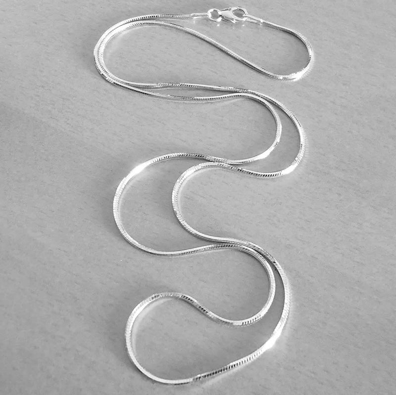 Pori Jewelers .925 Sterling Silver .7MM Magic 8 Sided Italian Snake Chain Necklaces - DailySale