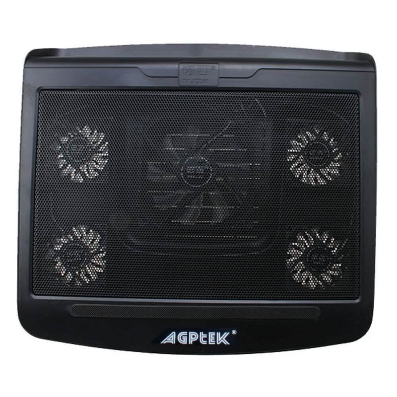 Portable 5 Fans Cooling Pad LED Light Radiator Computer Accessories - DailySale