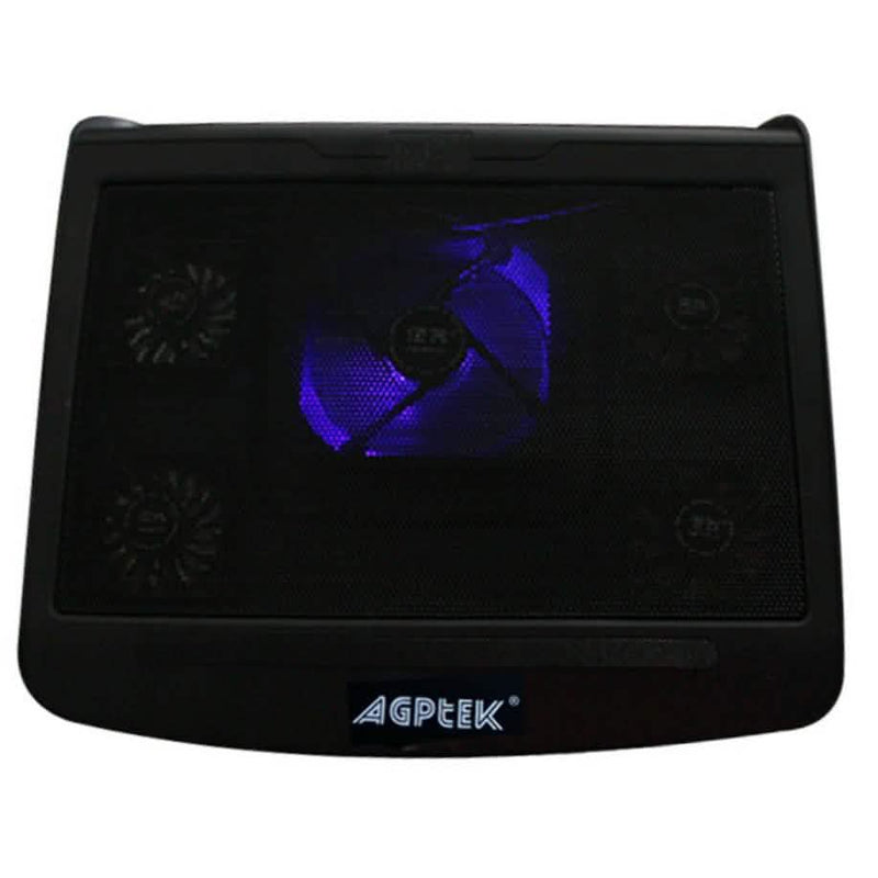 Portable 5 Fans Cooling Pad LED Light Radiator Computer Accessories - DailySale