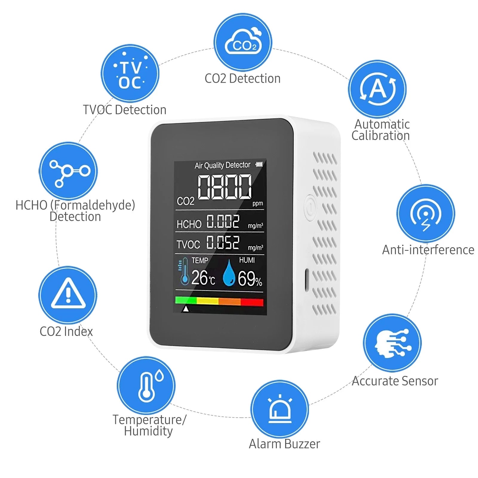 Portable Air Quality Monitor Wellness - DailySale