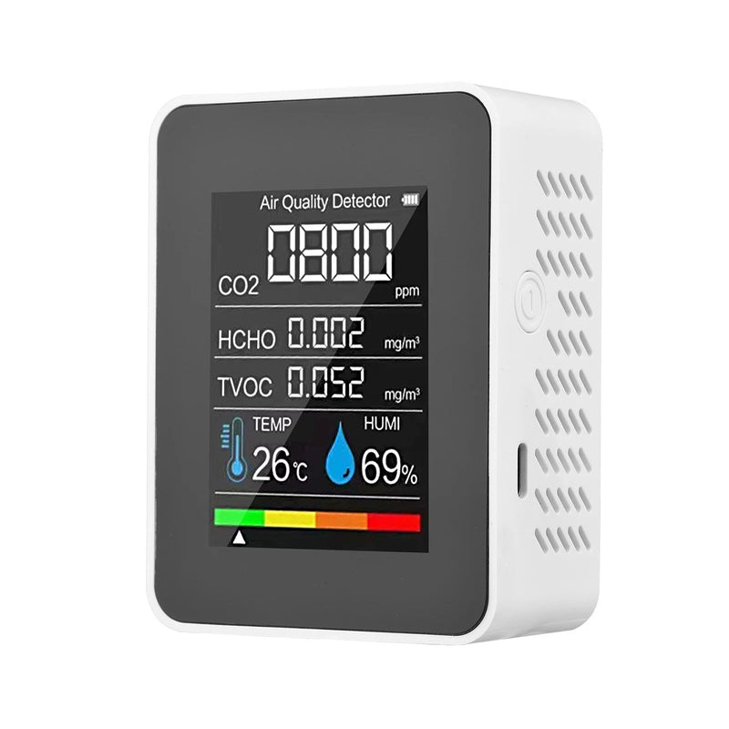 Portable Air Quality Monitor Wellness White - DailySale