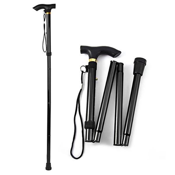 Portable Aluminum Folding Walking Travel Stick Cane Wellness & Fitness - DailySale