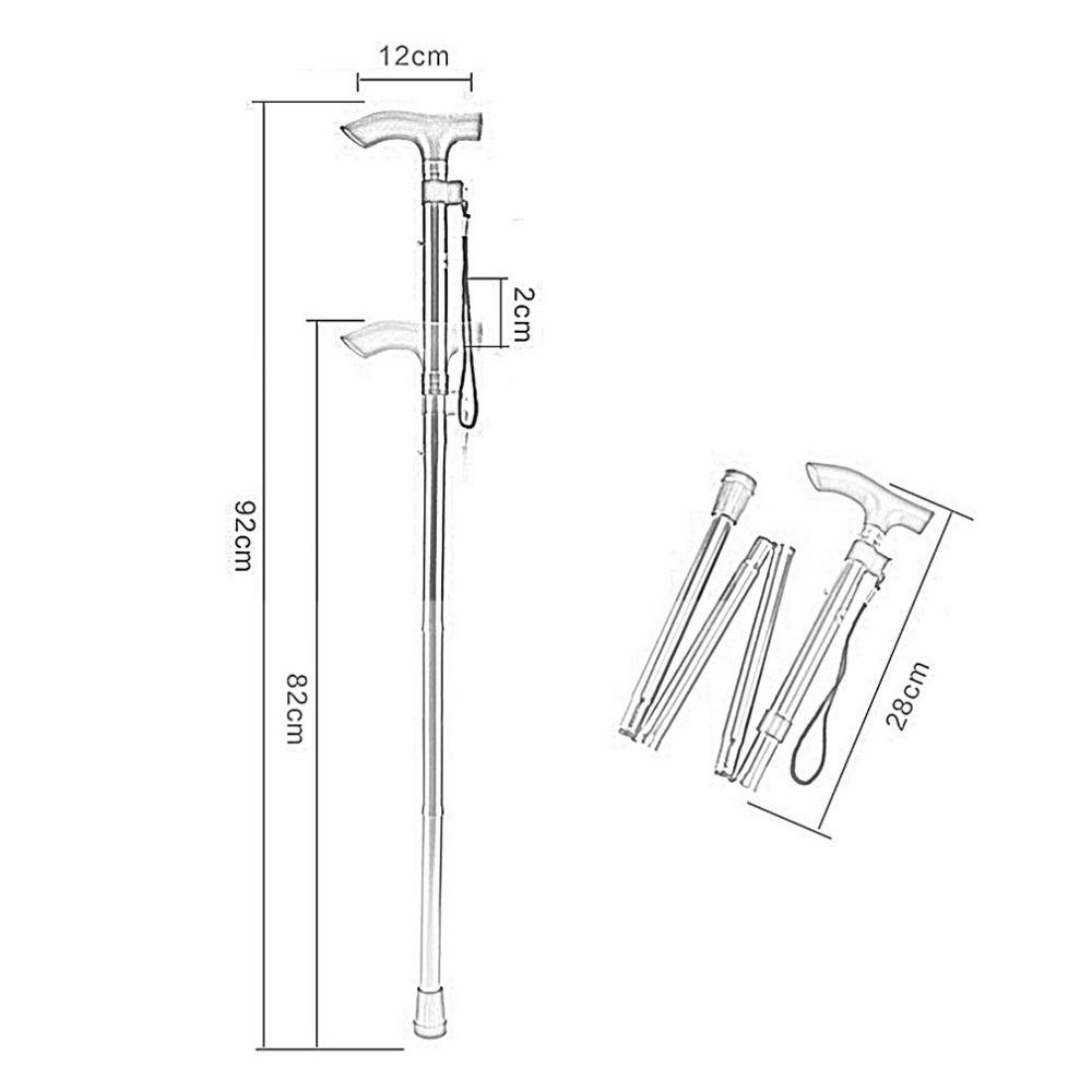 Portable Aluminum Folding Walking Travel Stick Cane Wellness & Fitness - DailySale