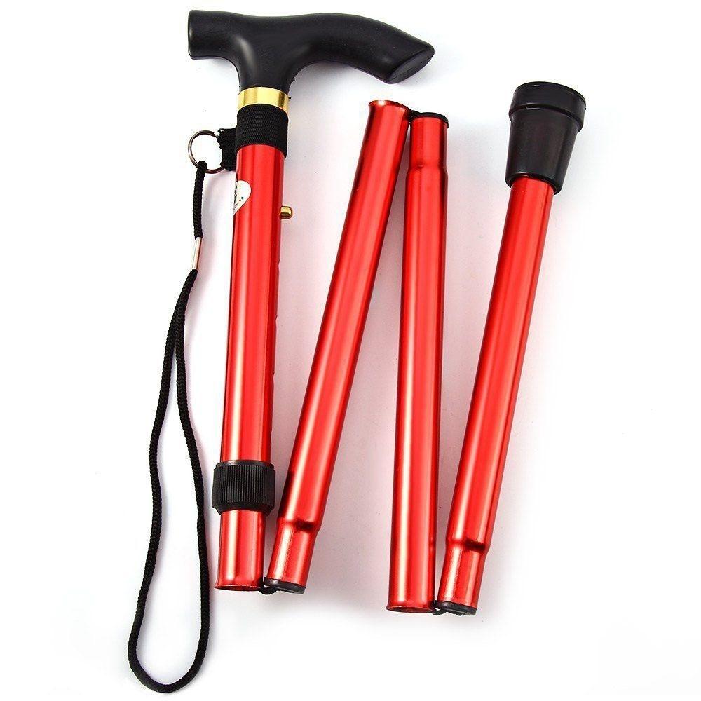 Portable Aluminum Folding Walking Travel Stick Cane Wellness & Fitness - DailySale