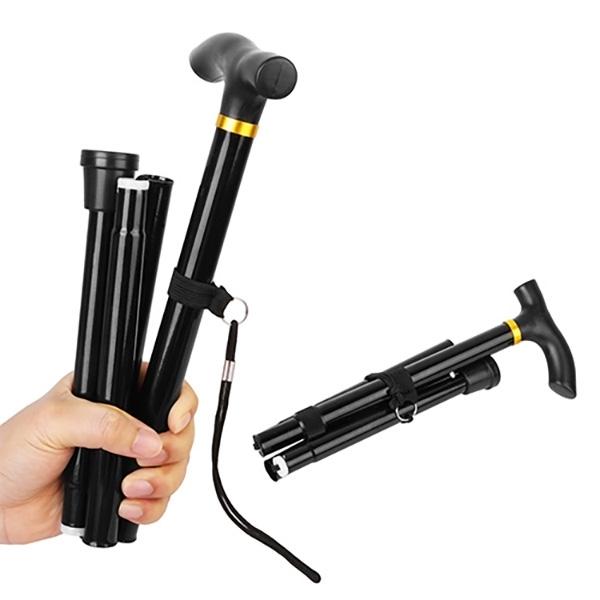 Portable Aluminum Folding Walking Travel Stick Cane Wellness & Fitness - DailySale