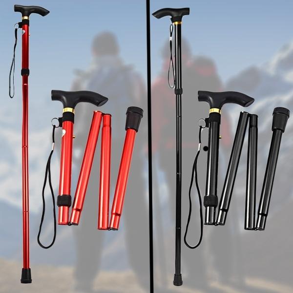 Portable Aluminum Folding Walking Travel Stick Cane Wellness & Fitness - DailySale