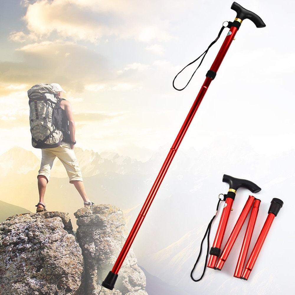 Portable Aluminum Folding Walking Travel Stick Cane Wellness & Fitness - DailySale