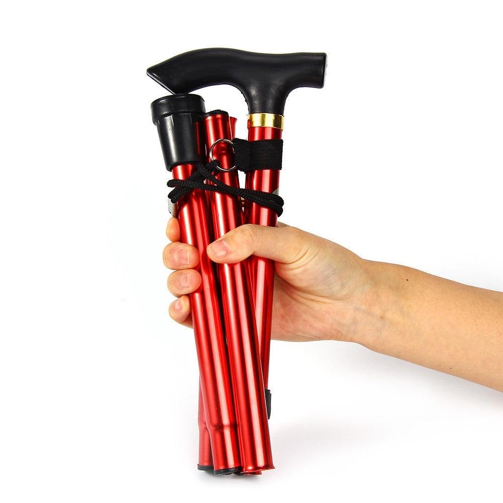 Portable Aluminum Folding Walking Travel Stick Cane Wellness & Fitness - DailySale