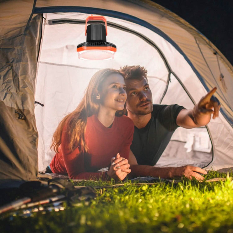 Portable Camping Lantern Fan 10000mAh Battery Powered with 4 Light Modes Sports & Outdoors - DailySale