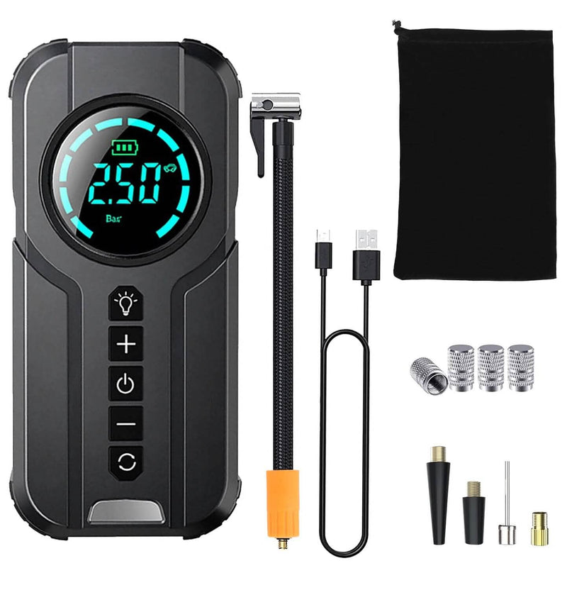 Portable Car Compressor Wireless Electric Air Pump 150 PSI with LED Light Automotive - DailySale